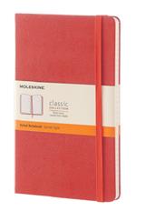 Notebook Large Ruled Coral Orange Hard Cover
